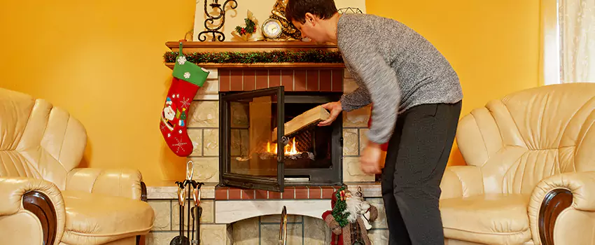 Rusted Metal Fireplace Restoration in Leavenworth, Kansas